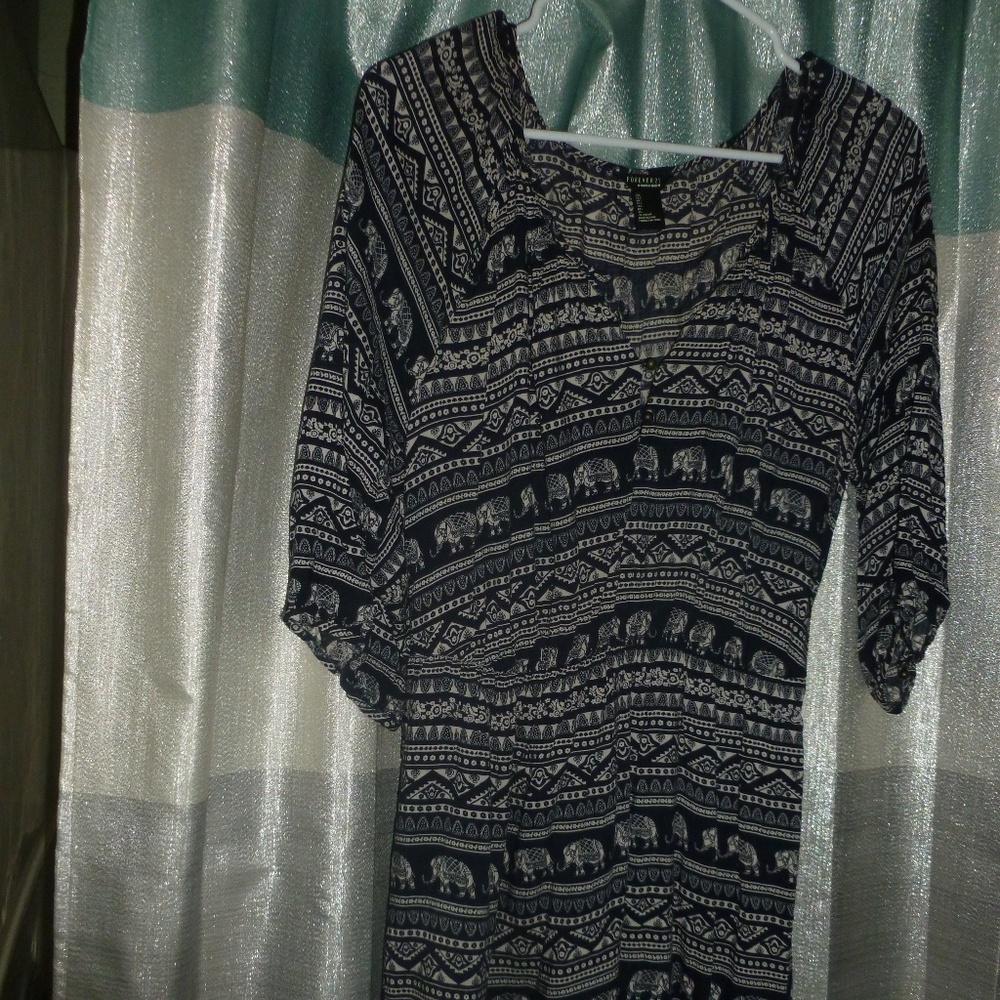 2for25 elephant dress NWOT large RARE f21